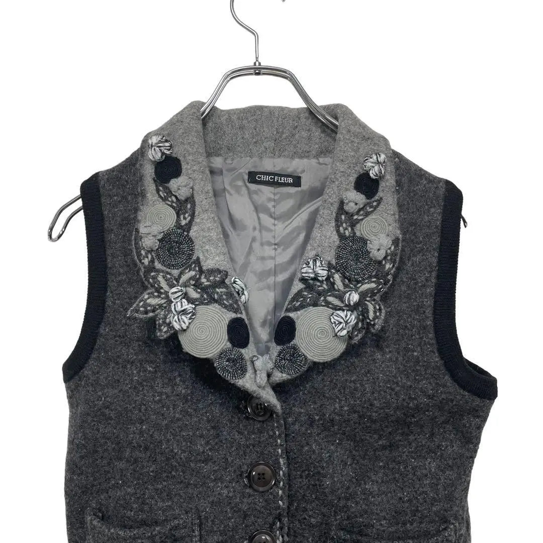 CHIC FLEUR Vest FREE Fashionable Elegant Gray