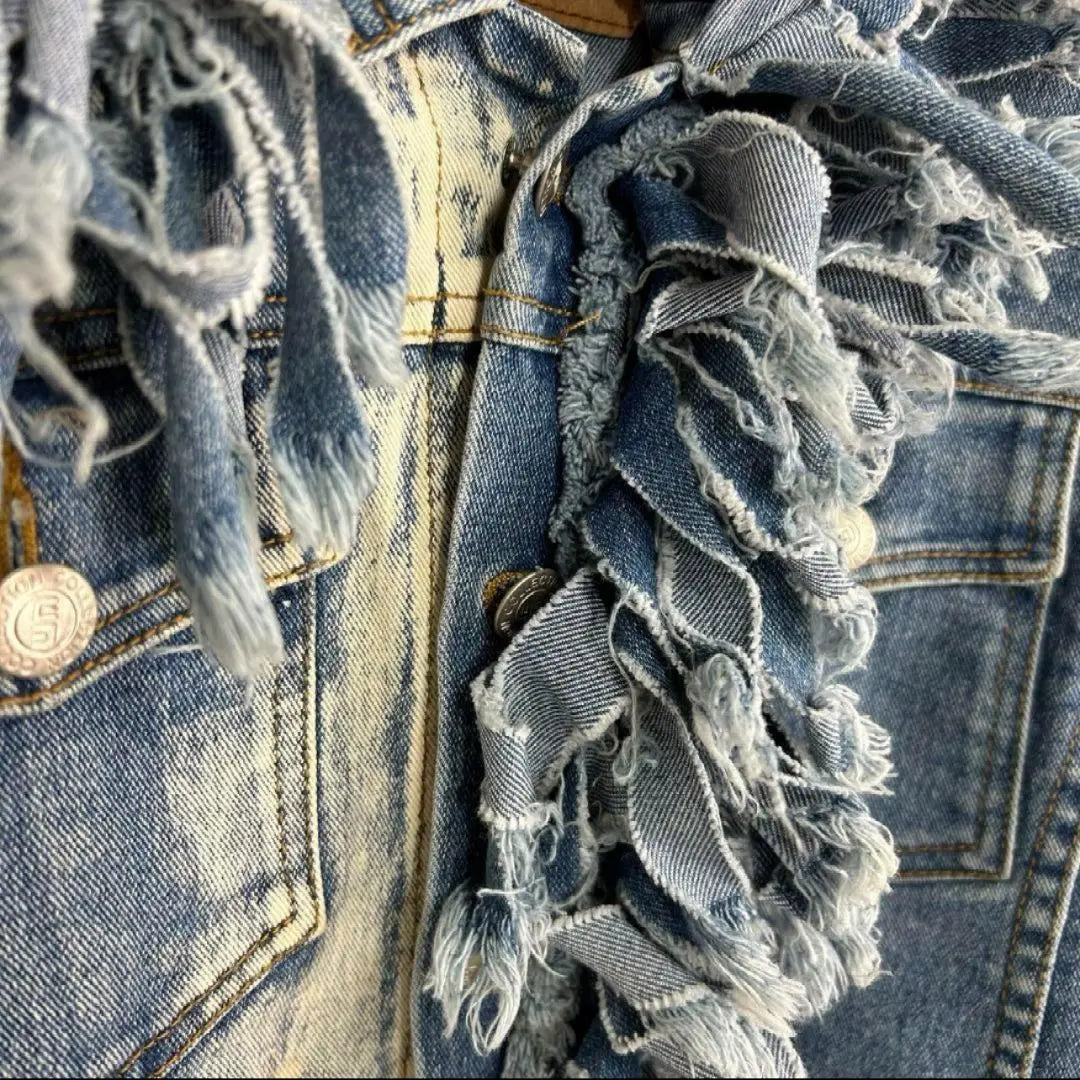 M -Jeans Collection Fringe G Jean Cover All Stone Washed [S] | エムジーンズコレクションフリンジGジャンカバーオールストーンウォッシュド【S】