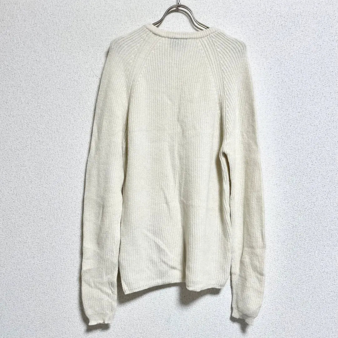 Emporio Armani Long Sleeve Wool Knit Sweater Ivory Men's M