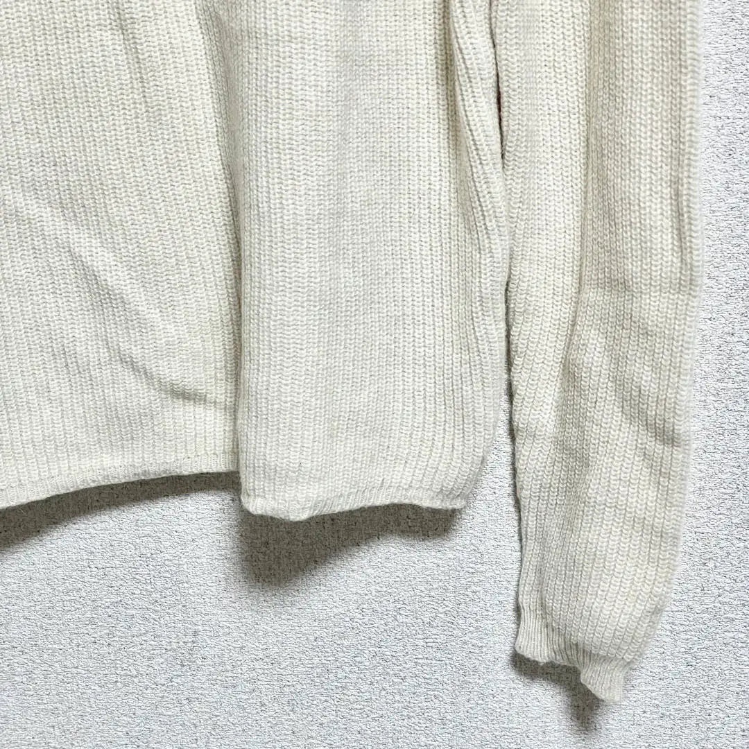 Emporio Armani Long Sleeve Wool Knit Sweater Ivory Men's M