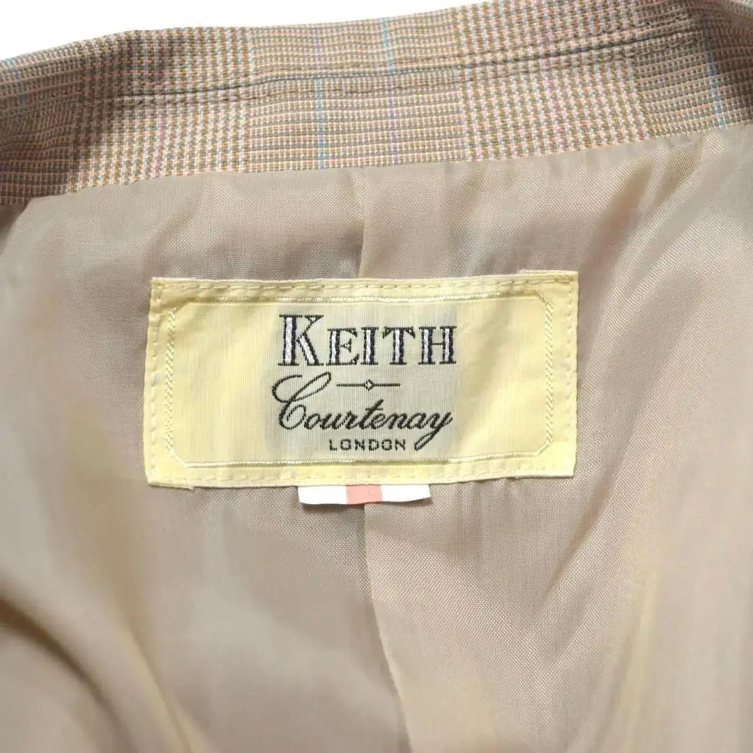 Keith Keith Double button Genkeck Pattern Wool Teering Jacket Beige