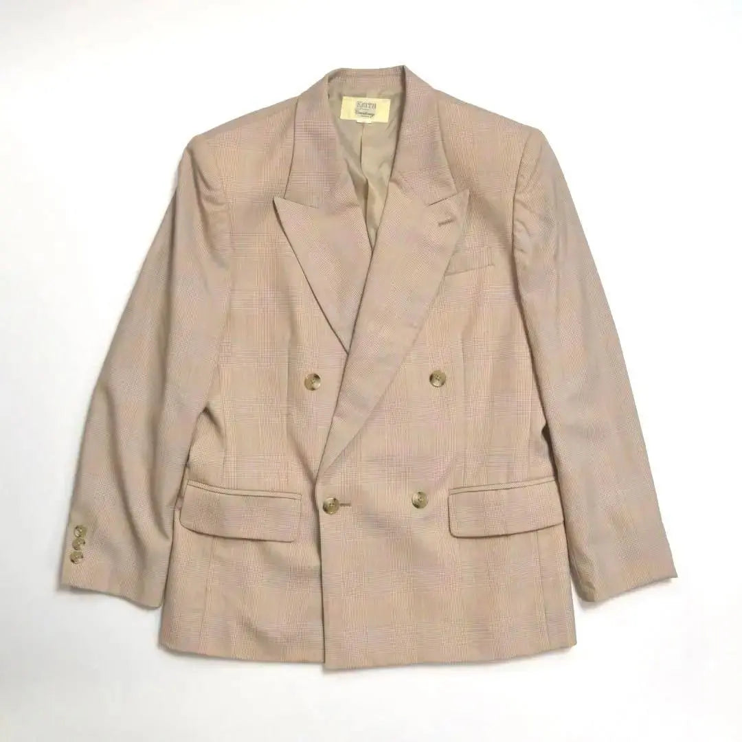 Keith Keith Double button Genkeck Pattern Wool Teering Jacket Beige