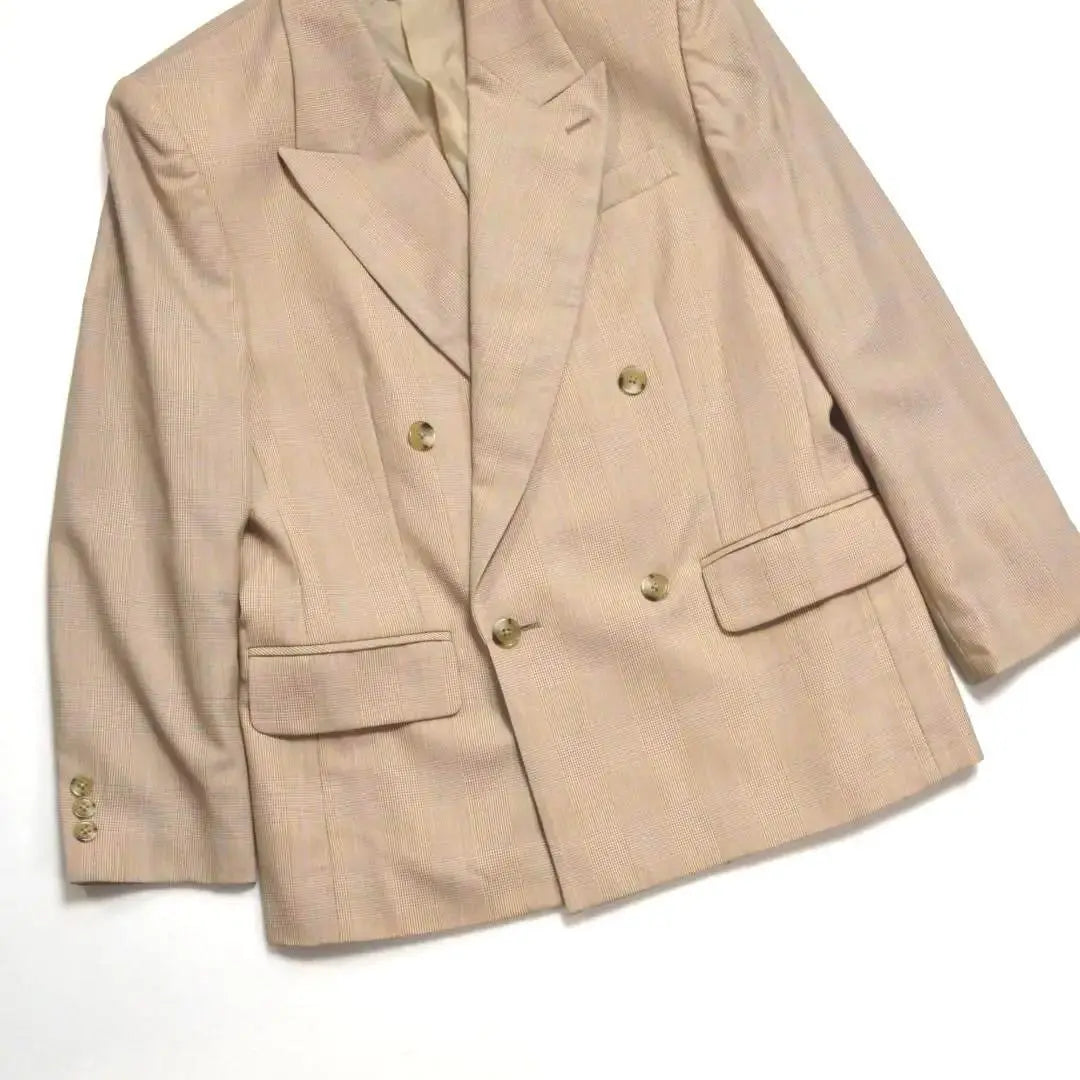 Keith Keith Double button Genkeck Pattern Wool Teering Jacket Beige