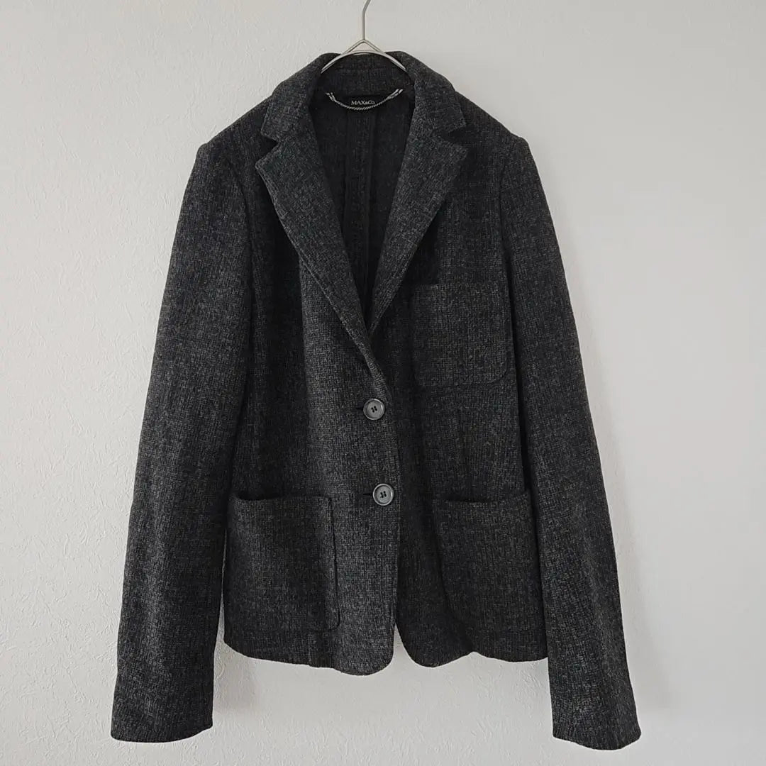 1282 "Max & Co" Tailored Jacket [L] Gray Ladies