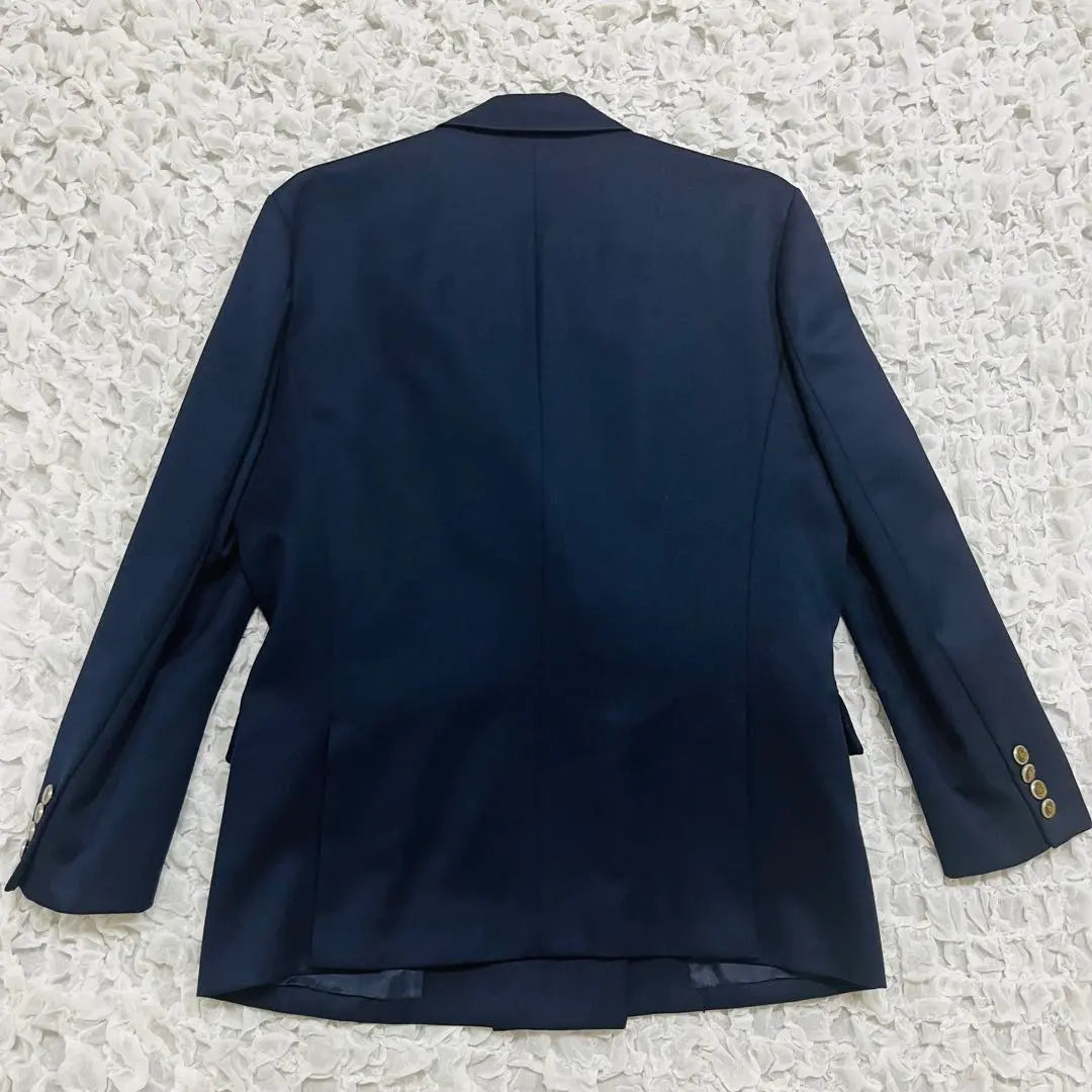 Chaqueta Olivia de doble sastrería con botones dorados para mujer, azul marino, n.º 9 M