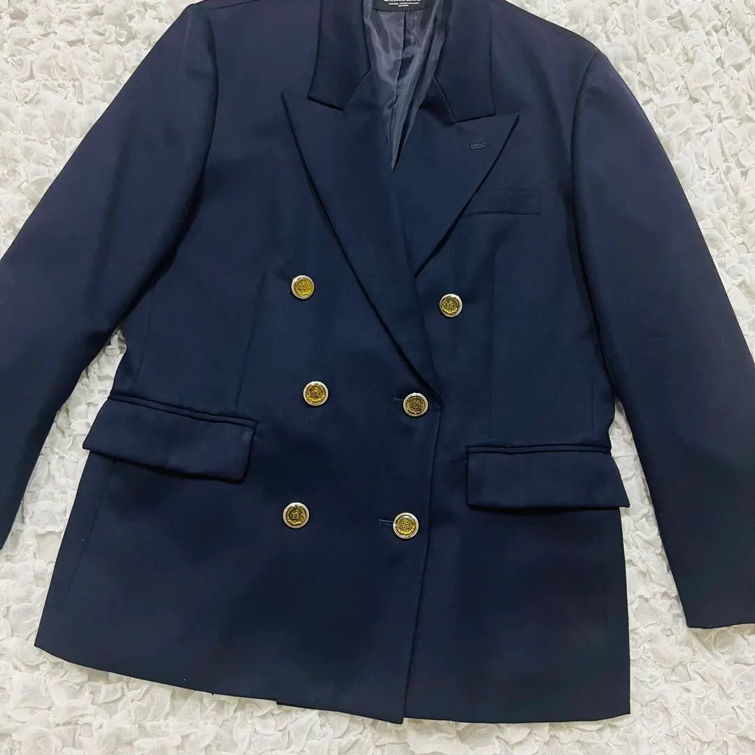 Olivia Double Tailored Jacket Gold Button Women's Navy Blur No. 9 M