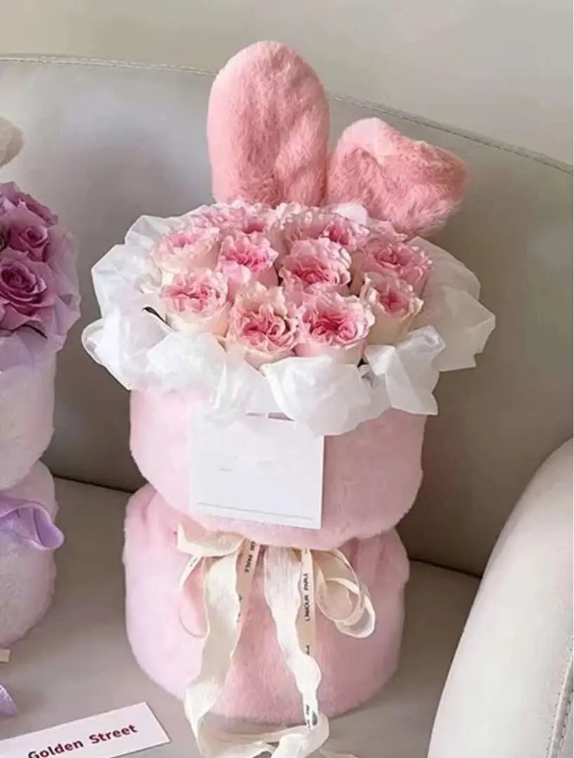 Favorite Birthday Rabbit Color Pink Bouquet