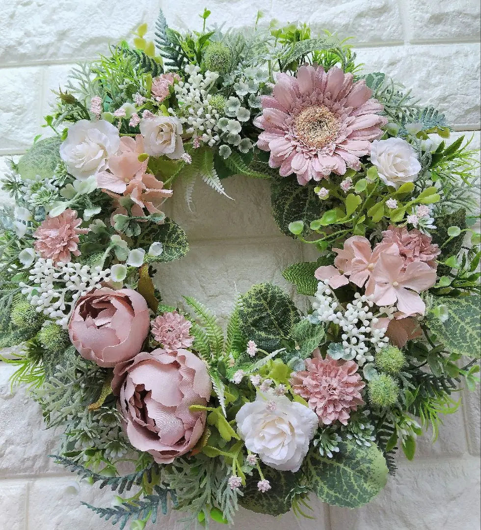 Flower wreath, entrance wreath, artificial flower wreath, spring wreath