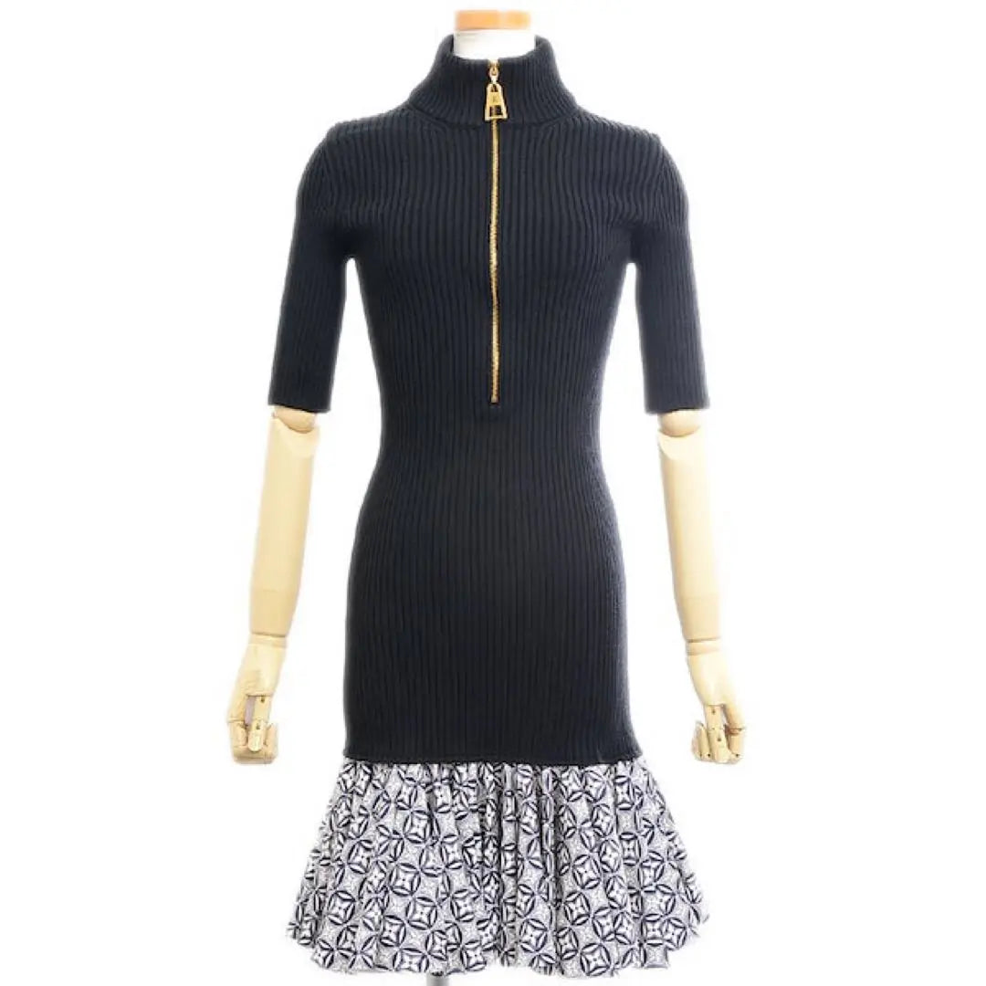 Louis Vuitton Monogram Flowerless Knit Dress Black