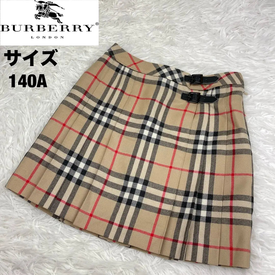 Unused grade✨Burberry London✨Nova Check✨Pleated skirt✨140✨Entrance graduation ceremony