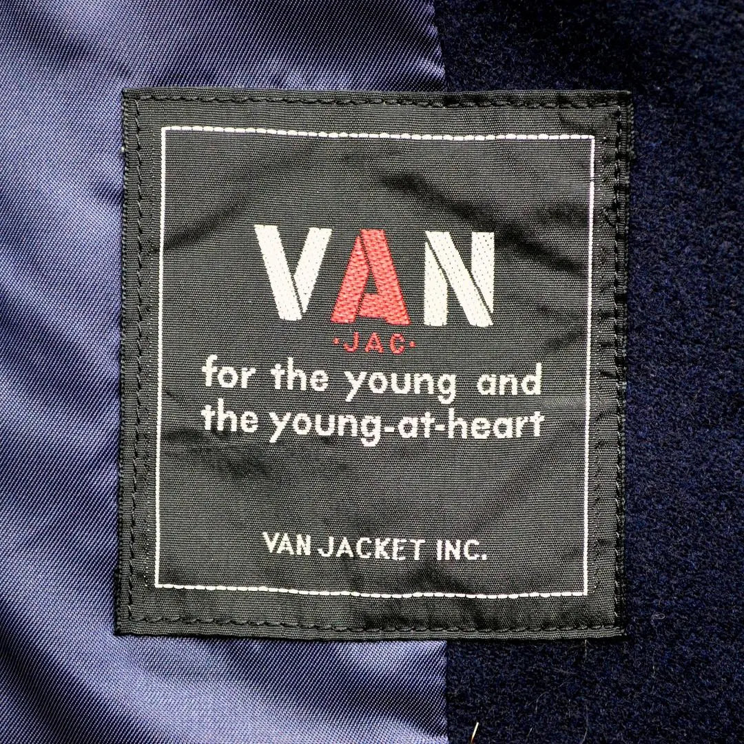 VAN Van Jacket 80S Wool 100 % Gold Double button Blazer Navy Blue M | VANヴァンヂャケット 80sウール100％金ダブルボタンブレザー 紺ブレ M