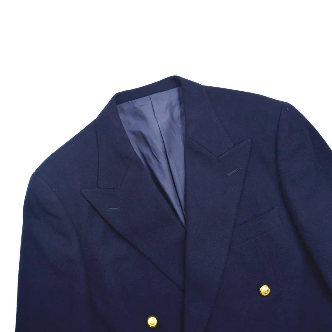 VAN Van Jacket 80S Wool 100 % Gold Double button Blazer Navy Blue M | VANヴァンヂャケット 80sウール100％金ダブルボタンブレザー 紺ブレ M