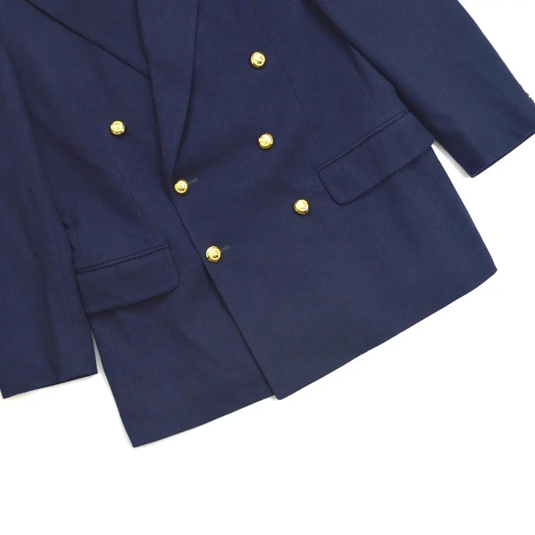 VAN Van Jacket 80S Wool 100 % Gold Double button Blazer Navy Blue M | VANヴァンヂャケット 80sウール100％金ダブルボタンブレザー 紺ブレ M