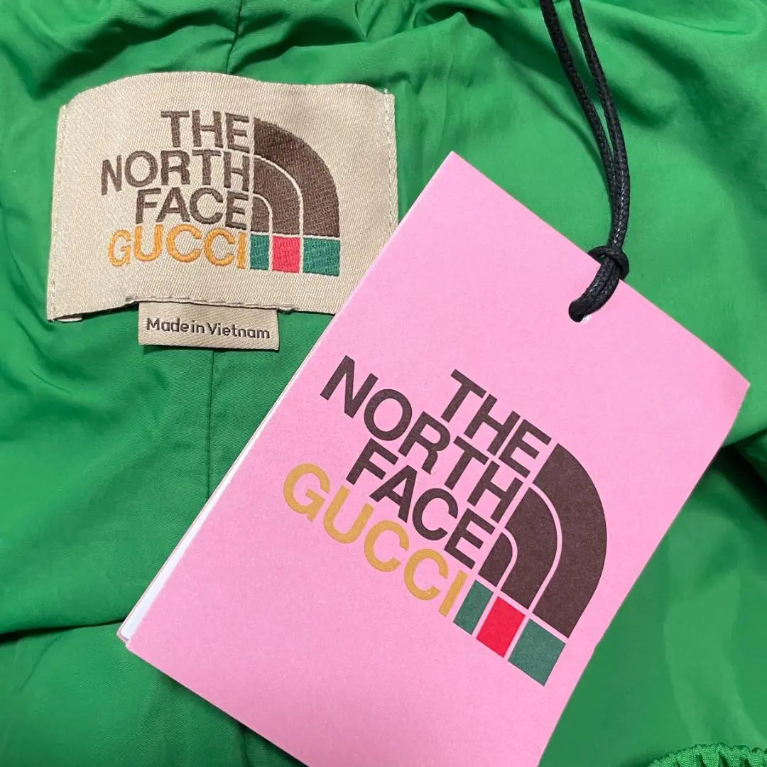 Gucci x North Face Collaboration Nylon Pants Green/Red Domestic Genuine Product