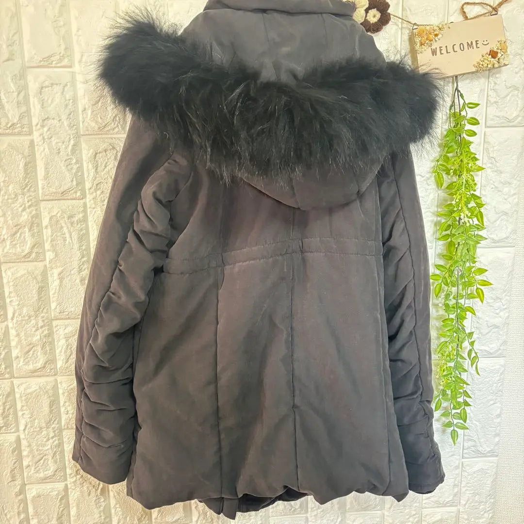 LIP SERVICE Lip Service Padded Coat Black Fur