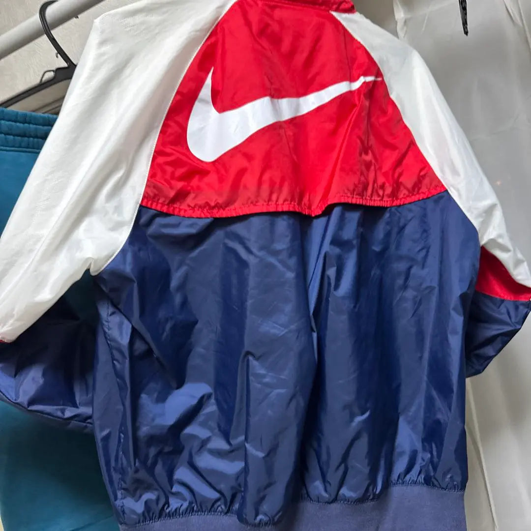 Nike Zip-Up Nylon Jacket Red Blue