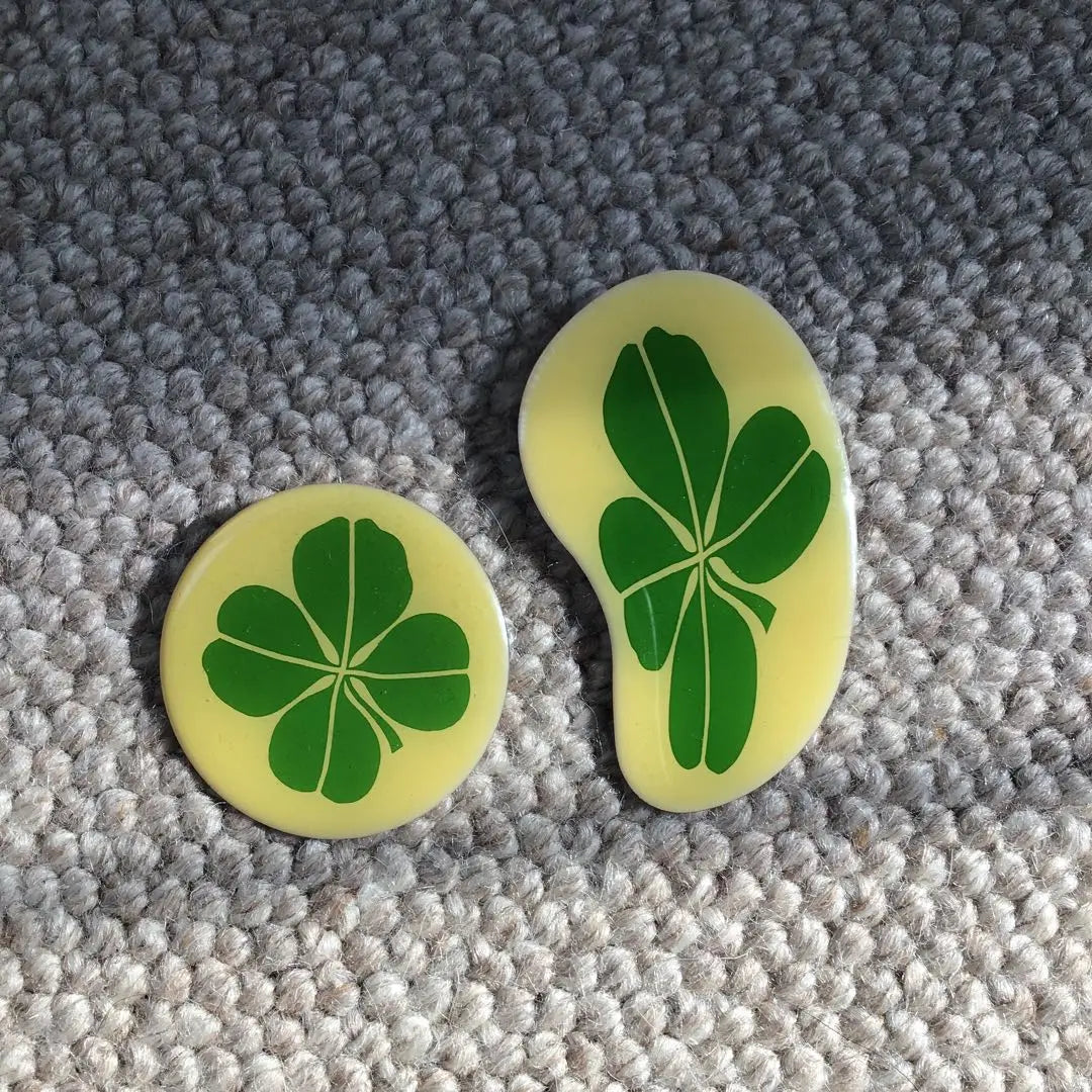 Under Cover Clover Pin Badge Set of 2