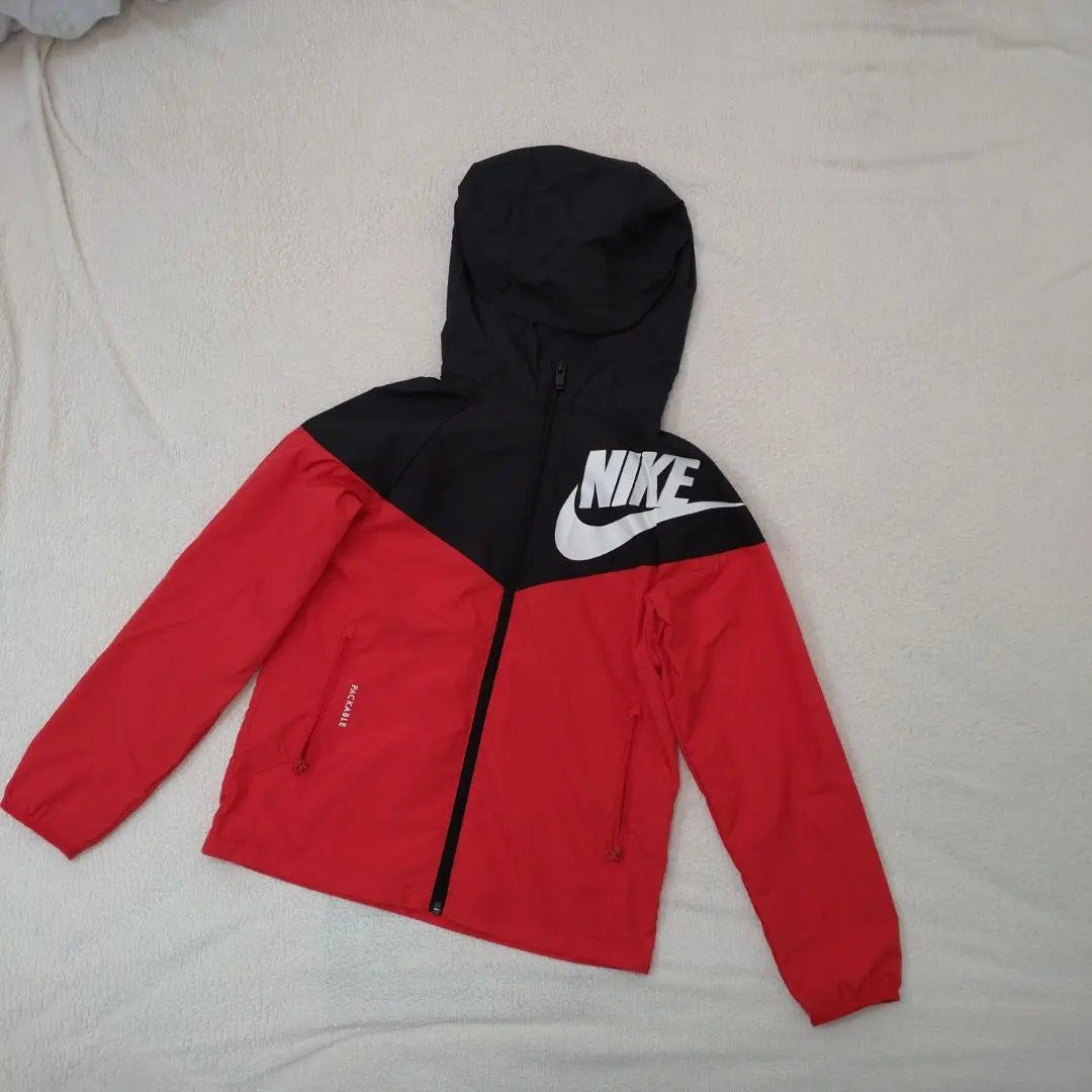 Nike Hooded Windbreaker Red/Black 140cm