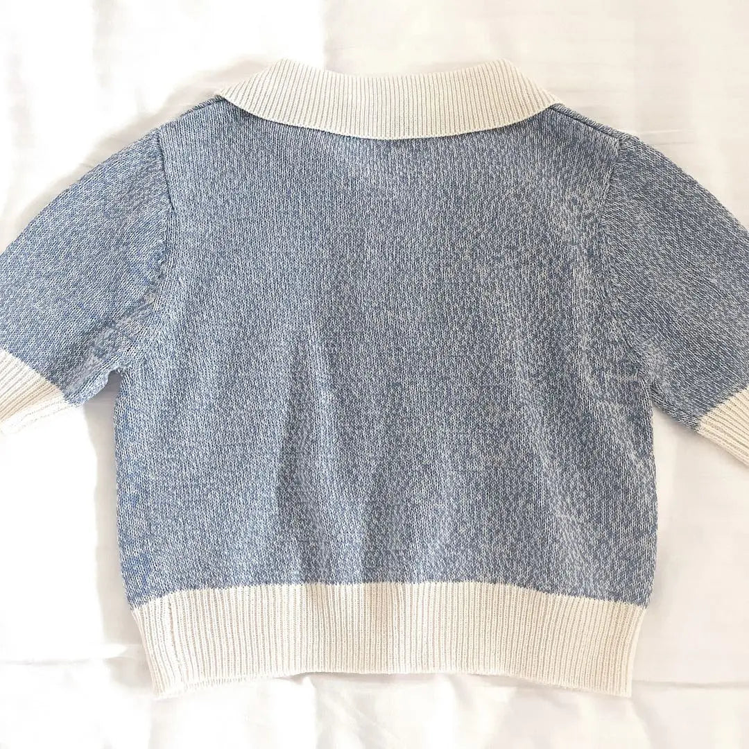 New not arrived 8seconds Two -tone color short sleeve knit