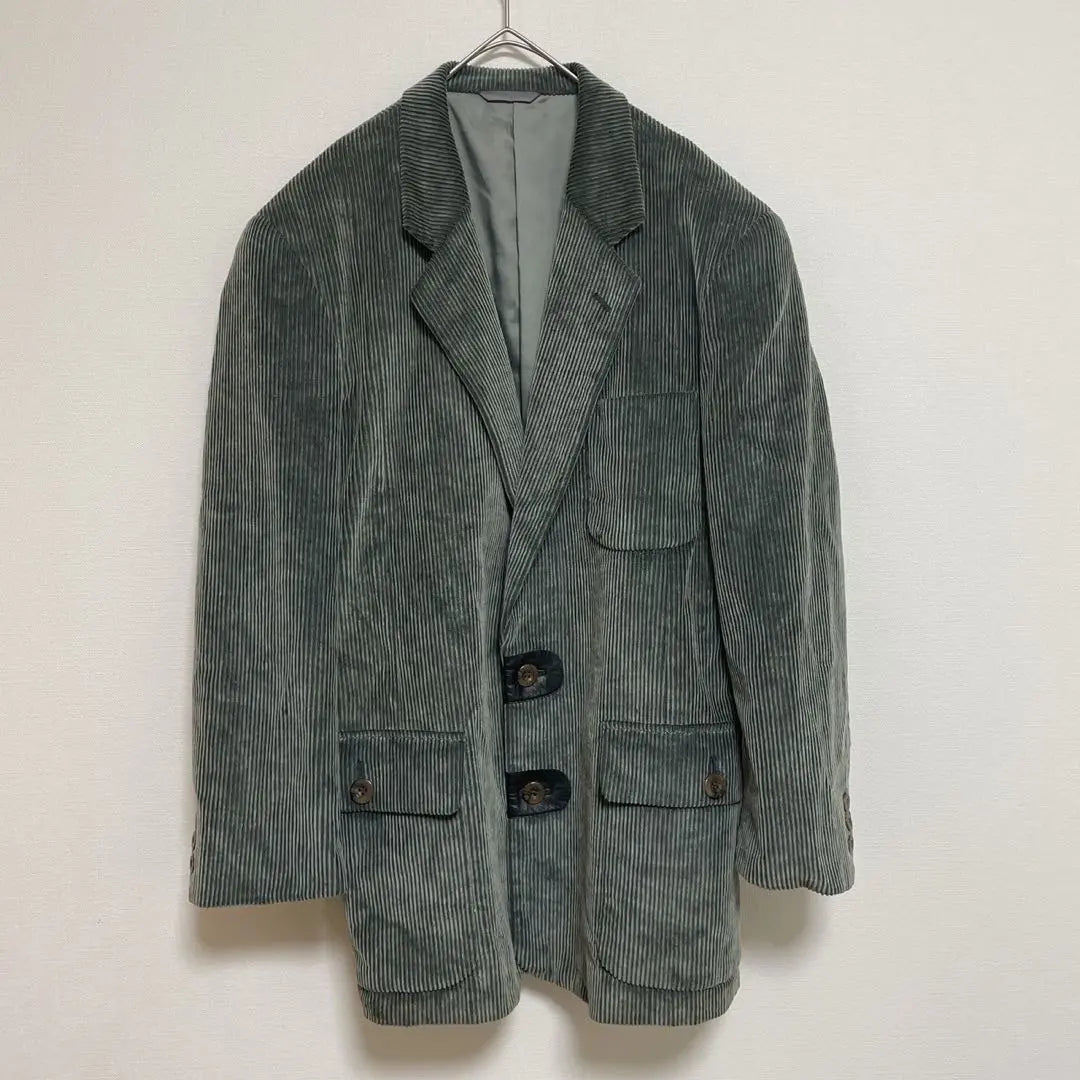 h722 Pierre Balmain Sports [L] Green Jacket Vintage Style