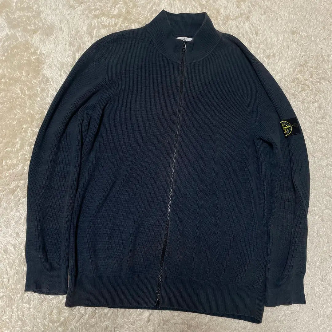 STONE ISLAND Drivers Knit Cardigan Navy XXL