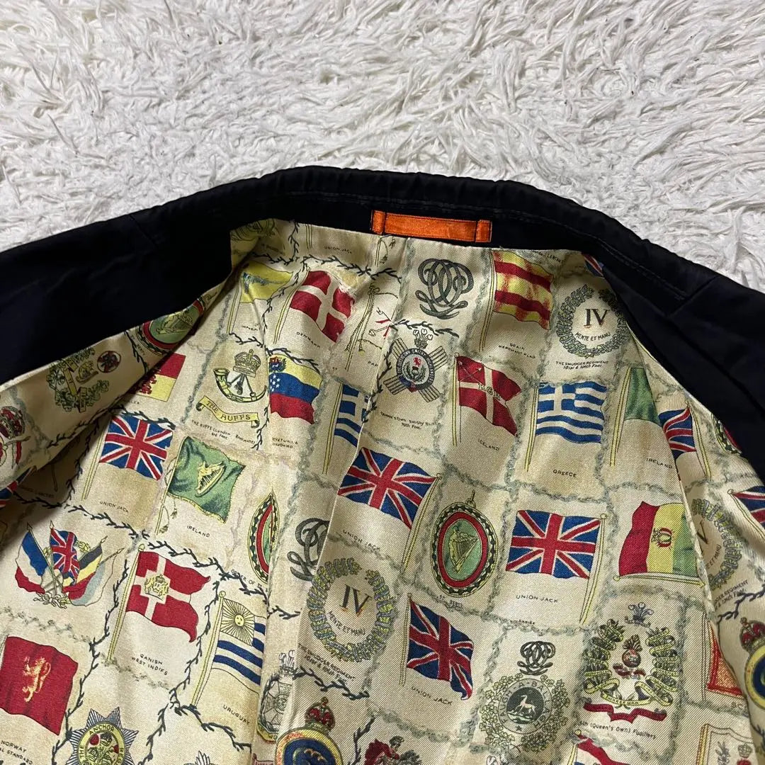 Rare Paul Smith National Flag Pattern All-Pattern Tailored Jacket Black Size L