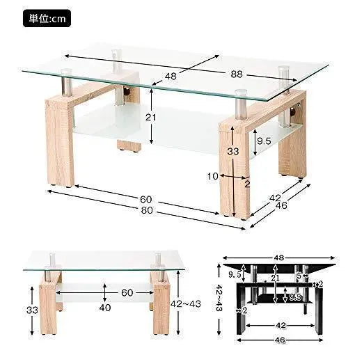 425 Mesa de cristal Mesa de centro Mesa baja Nórdico | 425 ガラステーブル センターテーブル ローテーブル 北欧