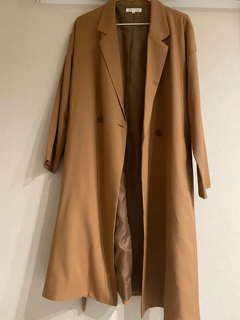 Outer trench coat camel