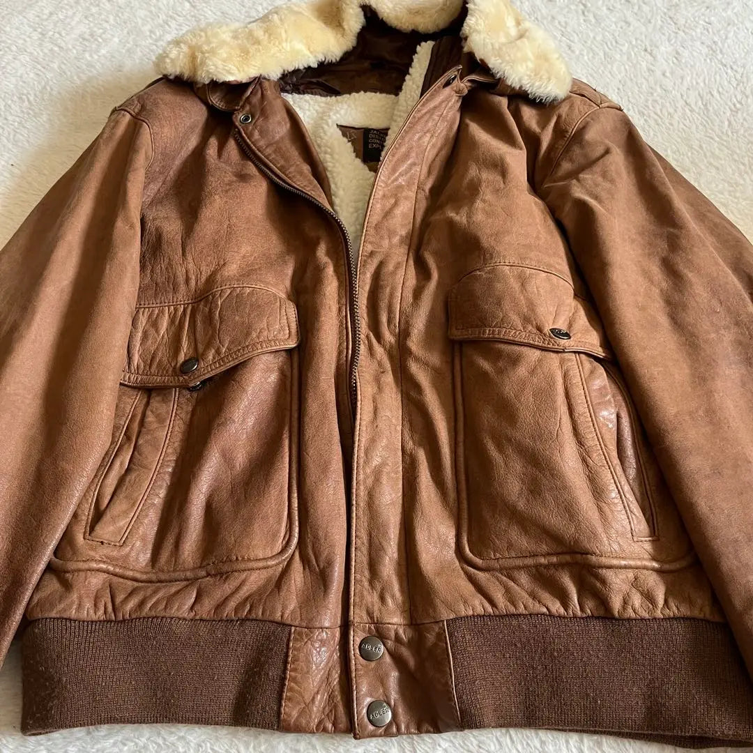 g-1 brown leather flight jacket ADLER