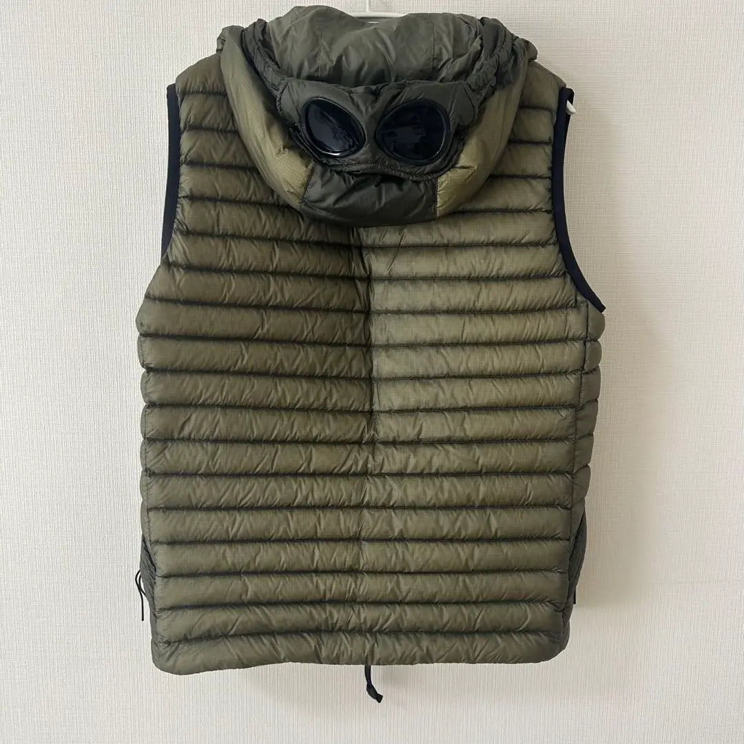 C.P. COMPANY Down Vest Khaki Hood with Sunglasses