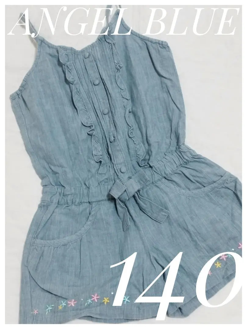 [Good condition] ANGEL BLUE denim romper 140 girls