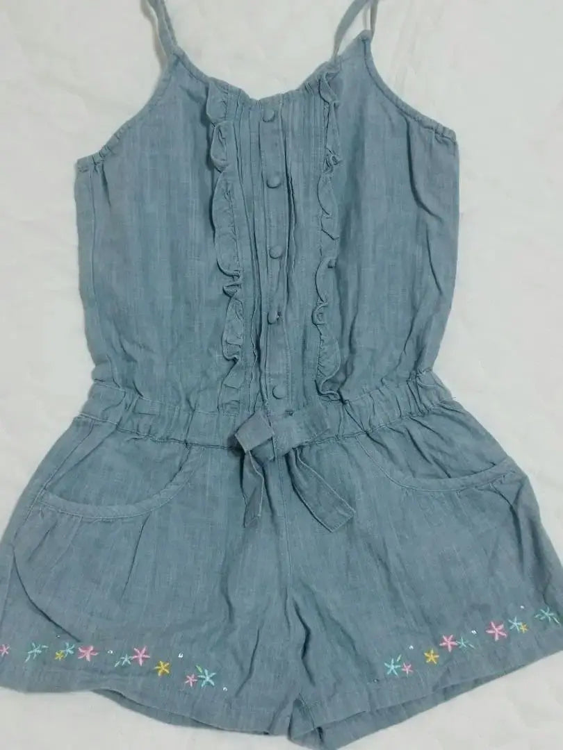 [Good condition] ANGEL BLUE denim romper 140 girls