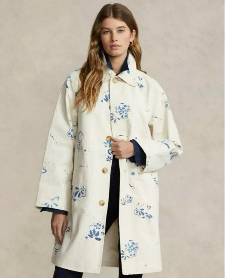 New tag included ♡ Ralph Lauren ♡ Floral motif canvas coat spring