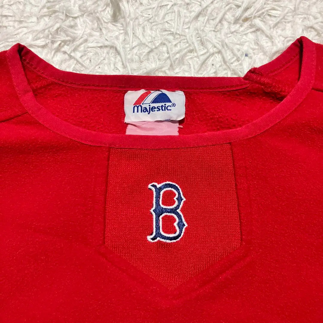 {Camiseta de manga larga Majestic Fleece de los MLB Red Sox, talla grande, segunda mano}