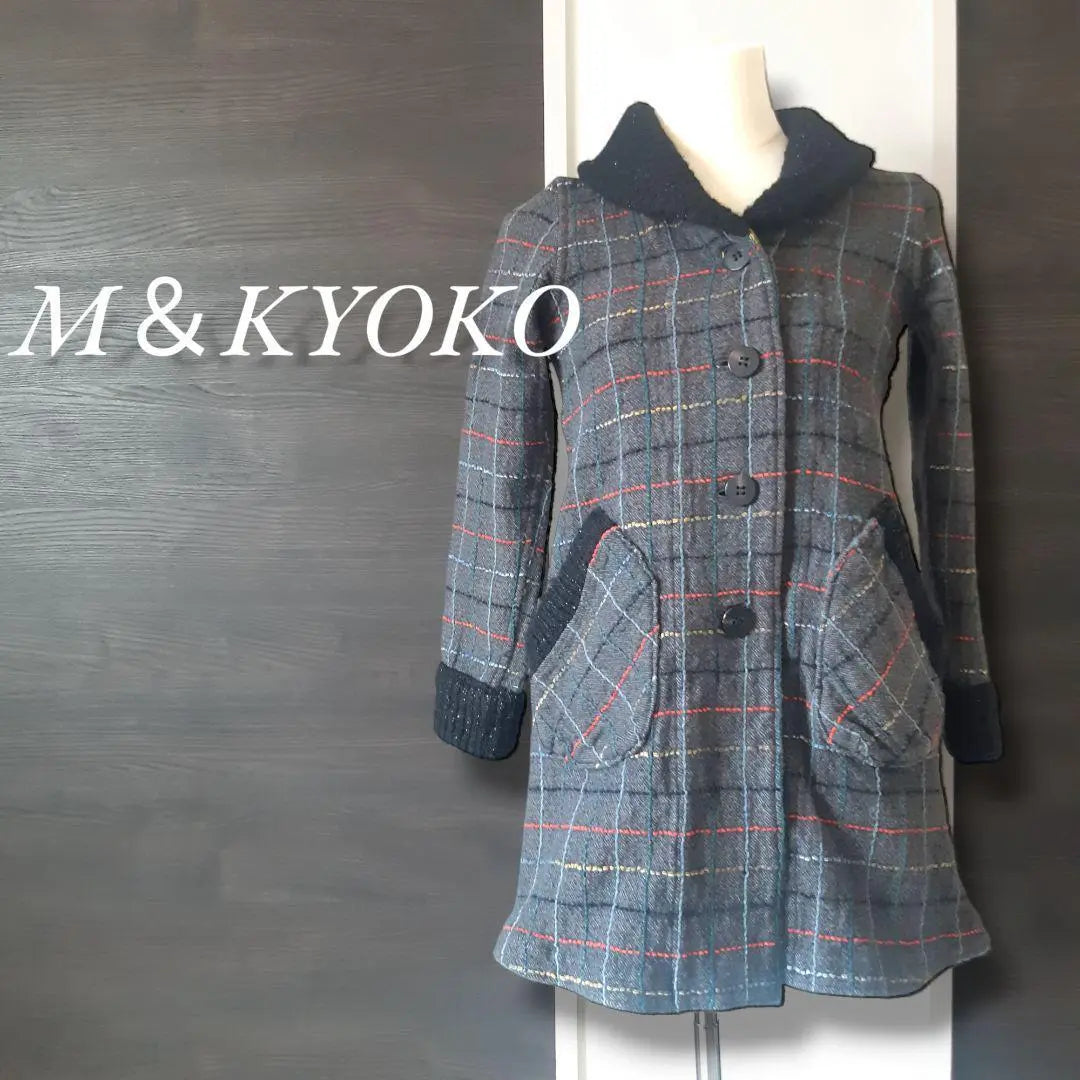 Sato Textile M&KYOKO Reversible Jacket Silk Blend Knit Coat Check