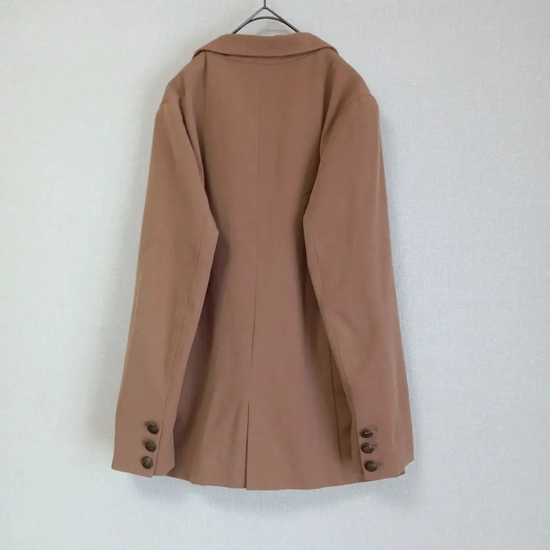 Chaqueta Entallada Cinema Club Single L Forro De Rayas Camel Elegante | シネマクラブ テーラードジャケット シングル Ｌ キャメル 裏地ストライプ 上品