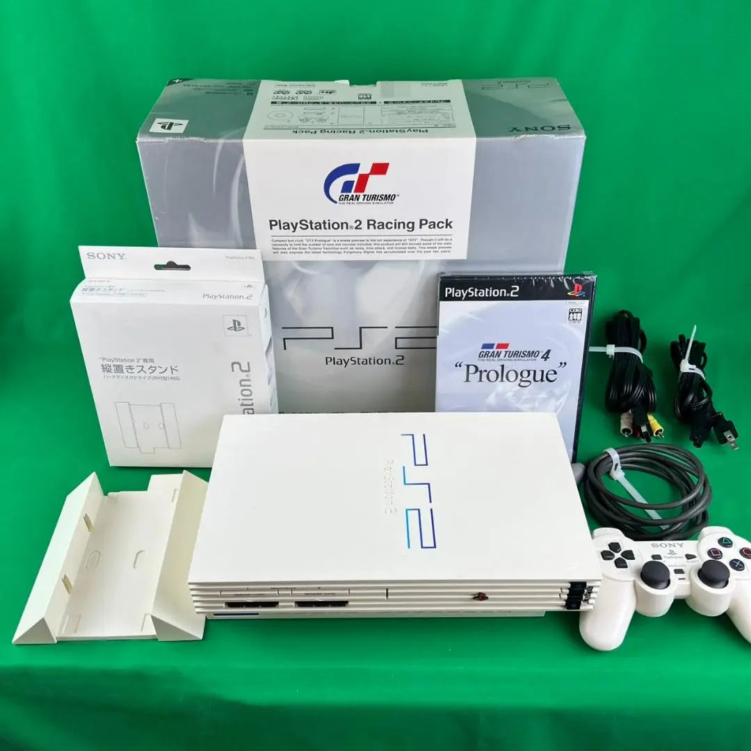 PlayStation 2 SCPH-55000GT with vertical stand, operation confirmed