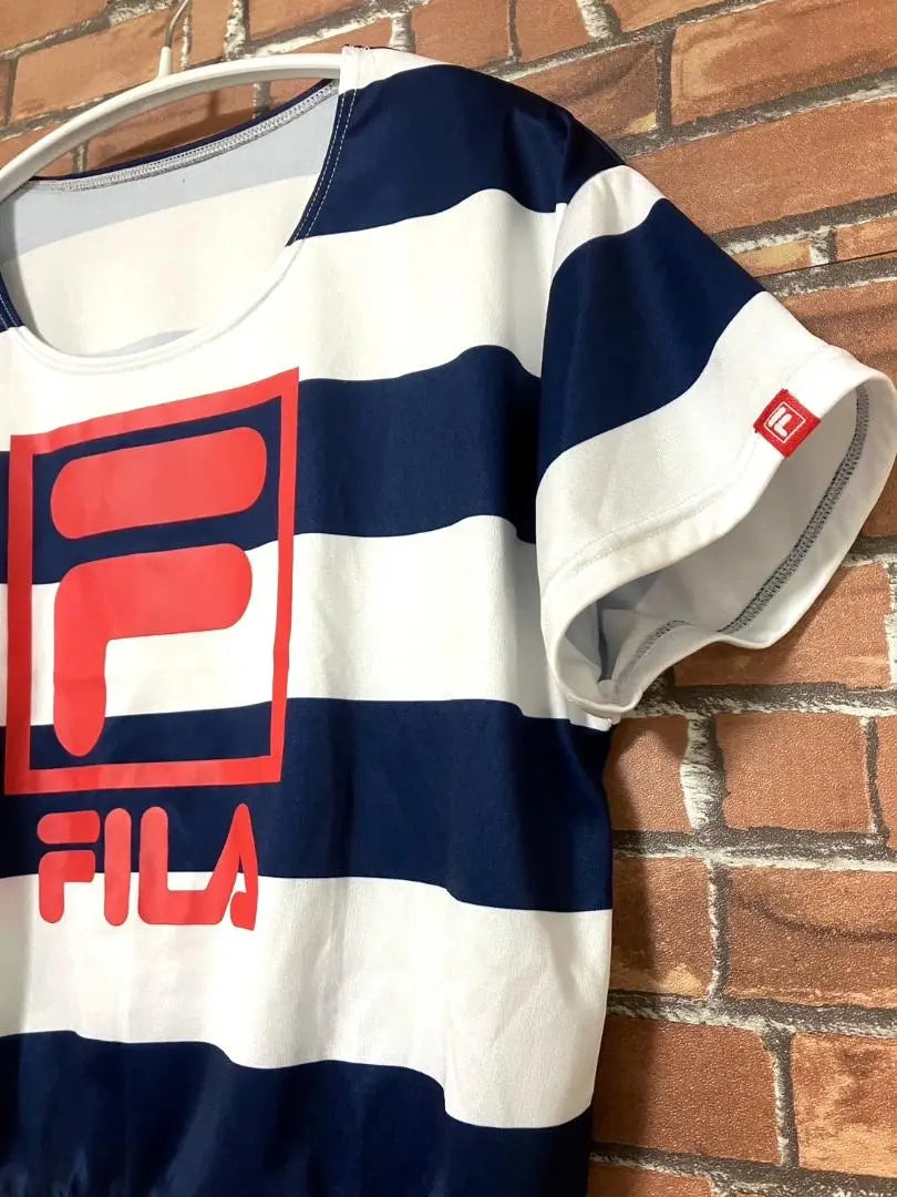 Used FILA Kids Tennis Game Shirt Size 140 Border