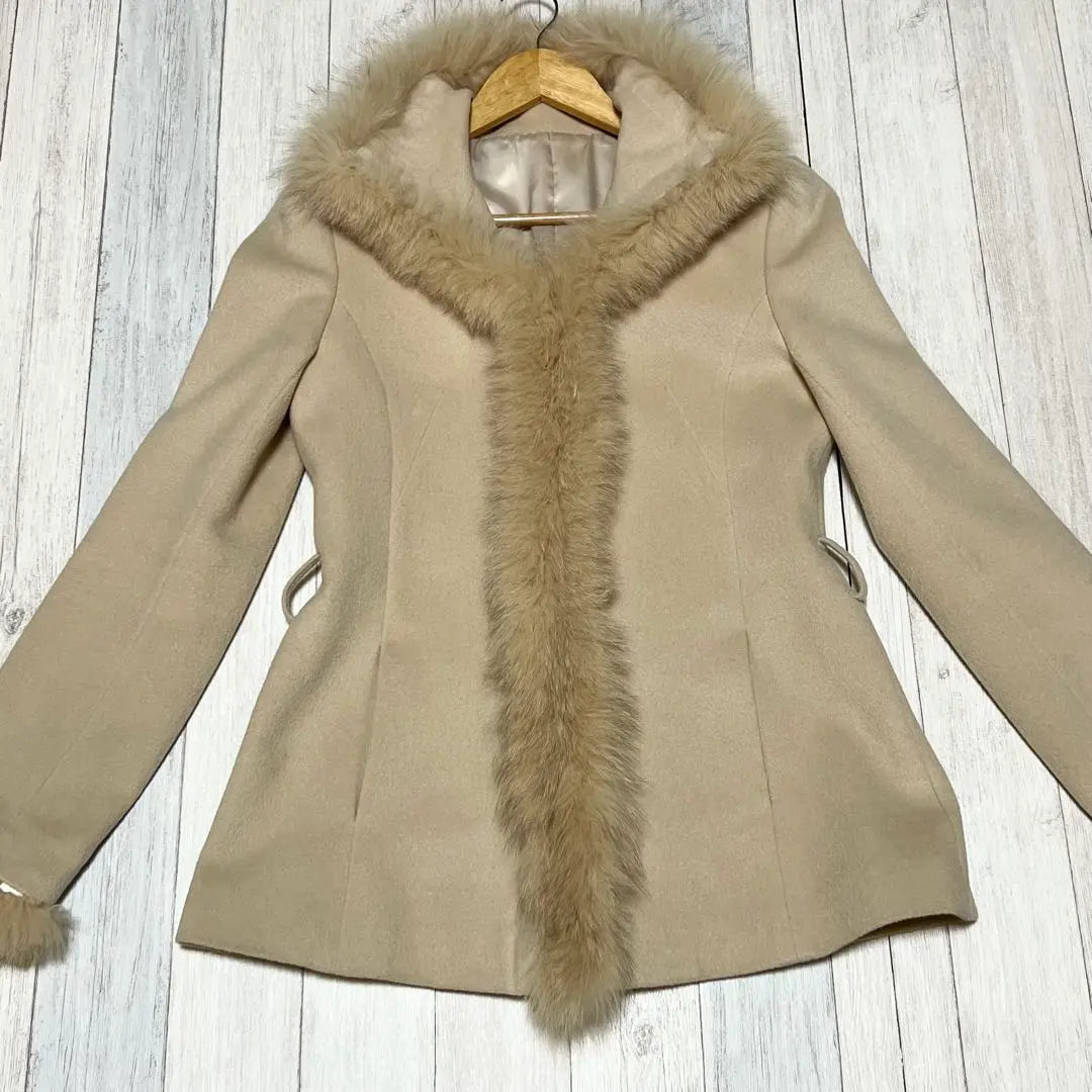 LIME STONE Fur coat Fur jacket Beige