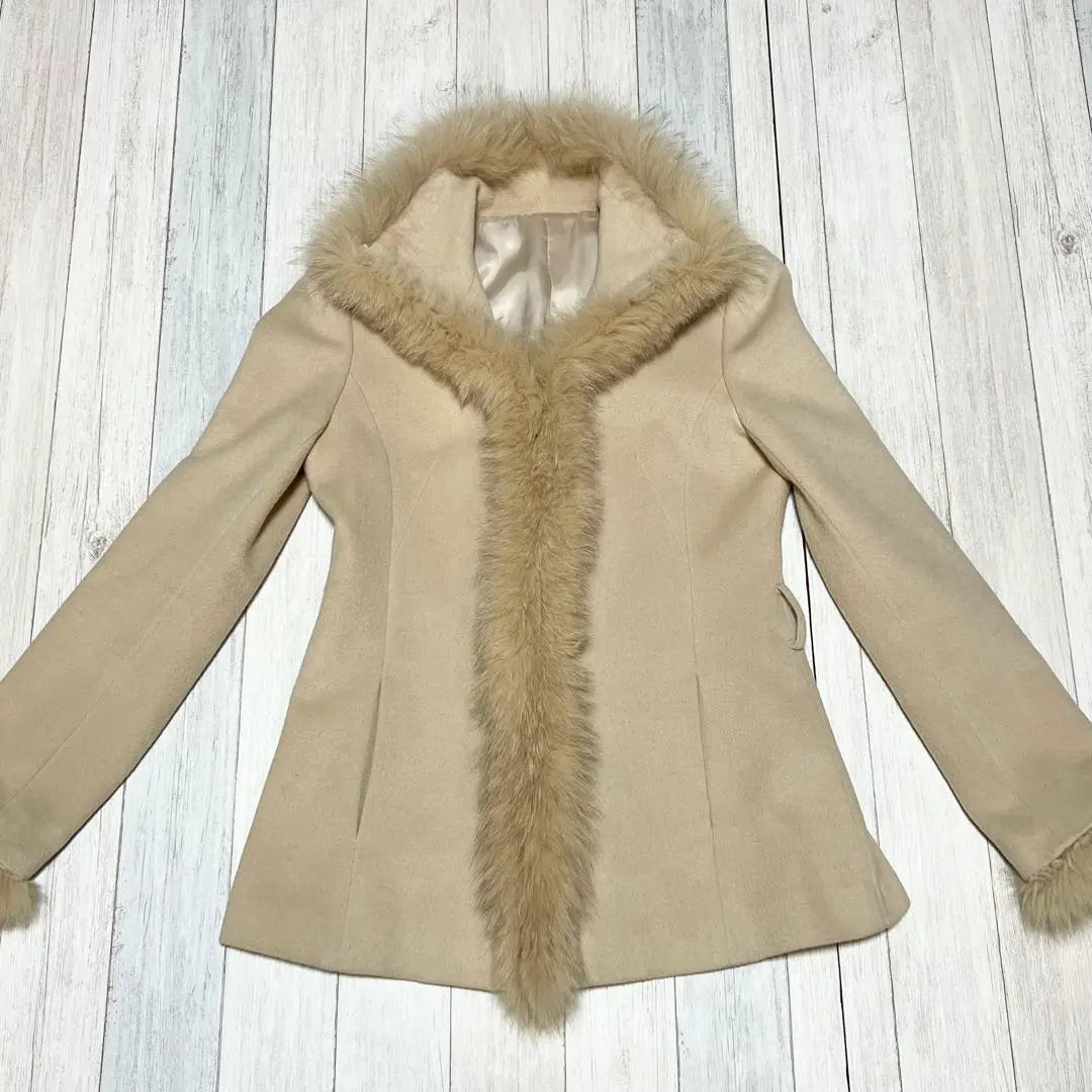 LIME STONE Fur coat Fur jacket Beige