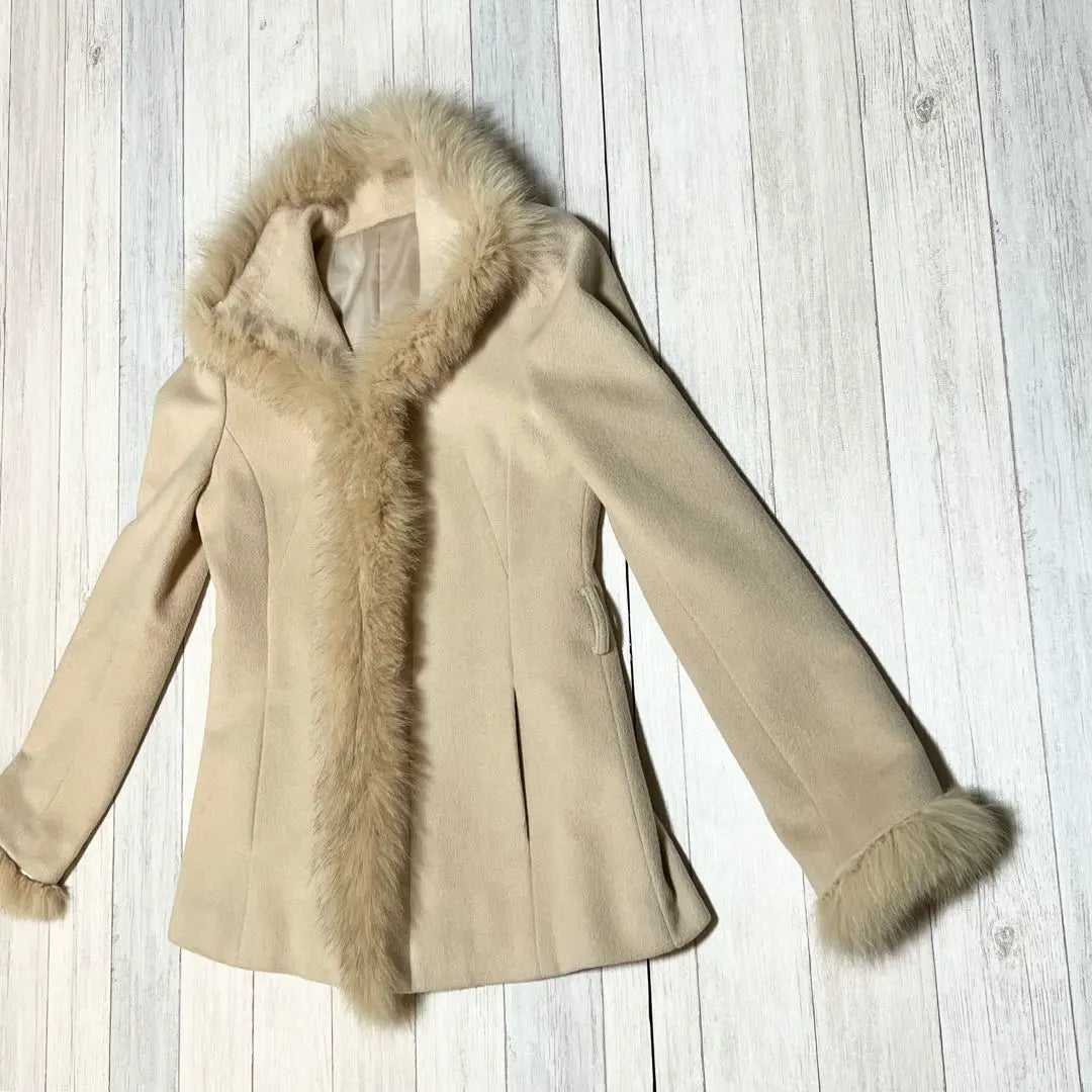 LIME STONE Fur coat Fur jacket Beige