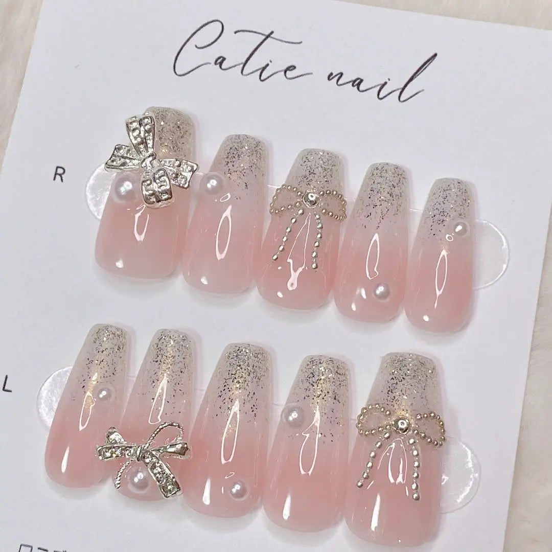 Nail tip, mass-produced French girly, Favorite nails, One-Hon, Cheek nails