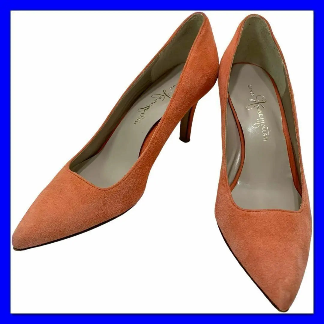 ★Good condition★ Ginza Kanematsu (23) Pumps Pointed Toe Suede Rare