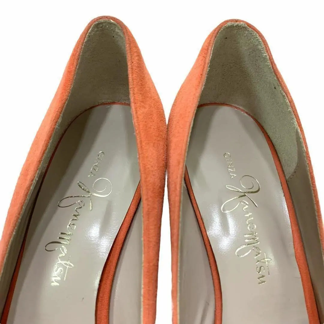 ★Good condition★ Ginza Kanematsu (23) Pumps Pointed Toe Suede Rare