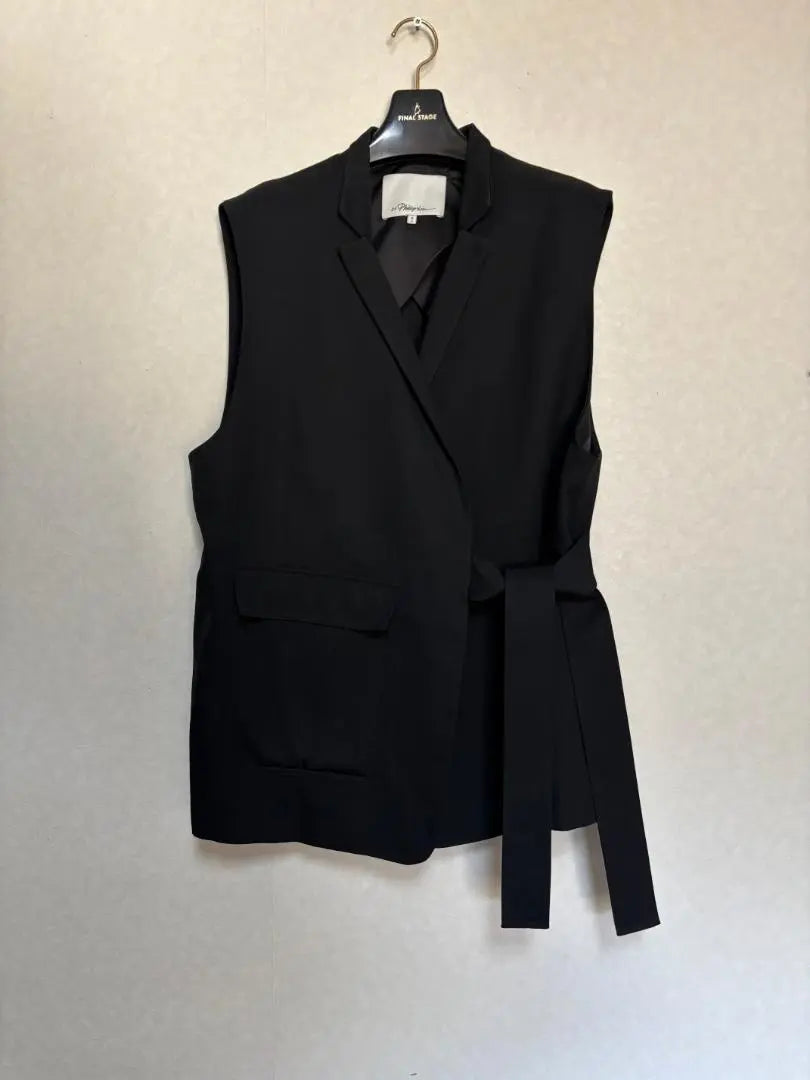 J505 ★ 3.1 PHILLIP LIM Philiplim Best Gire Mujer XL Negro | J505★3.1 Phillip Limフィリップリム ベスト ジレ女性用XL黒