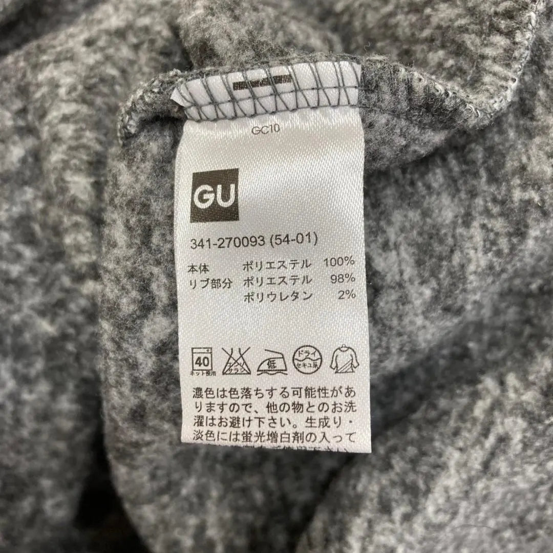 ★GU★GU★Sweatshirt★Gray★Polyester★Fleece-lined★Men's (S)