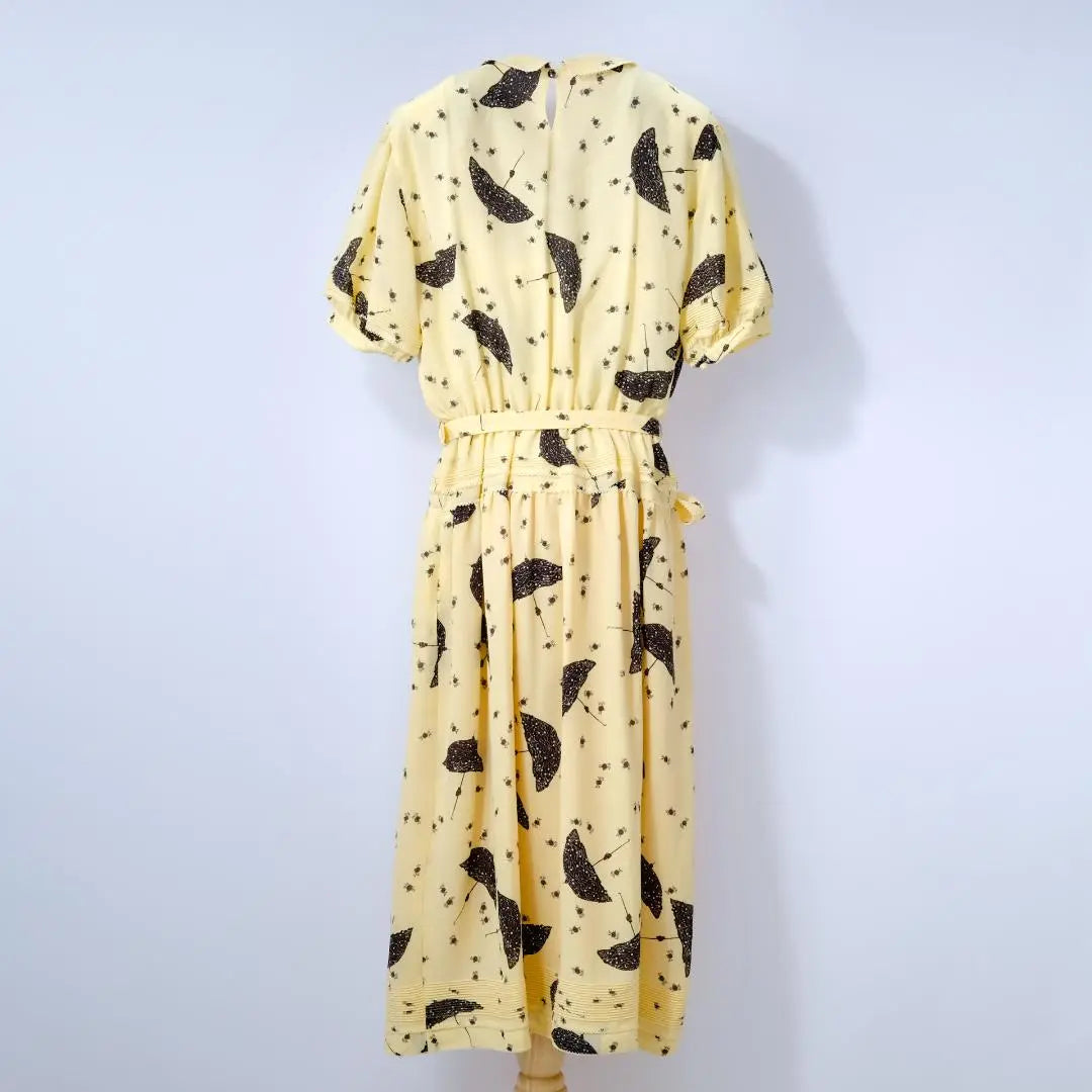 ✨Good condition✨ Kaneko Isao Dress Long Dress Yellow Umbrella Pattern Umbrella