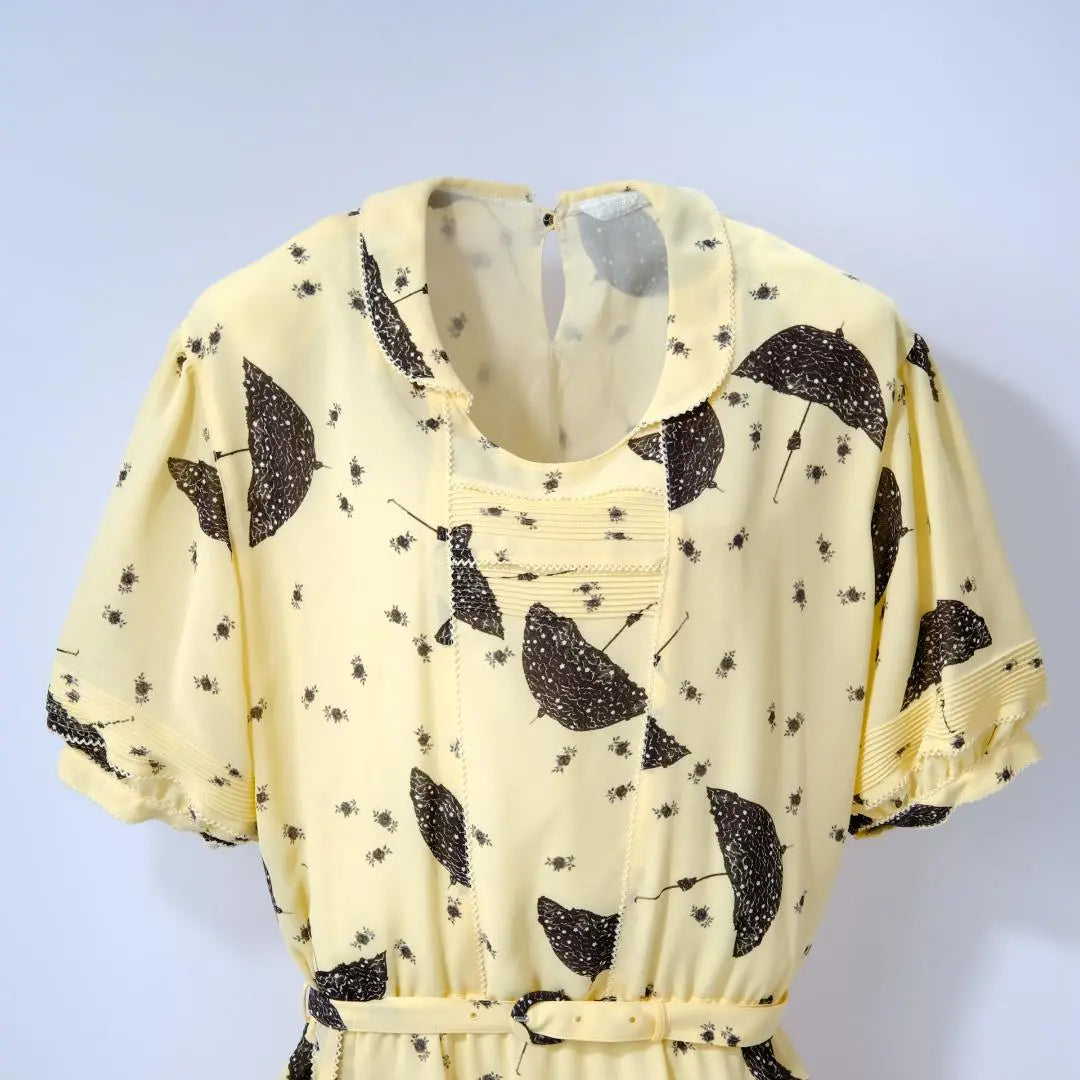 ✨Good condition✨ Kaneko Isao Dress Long Dress Yellow Umbrella Pattern Umbrella