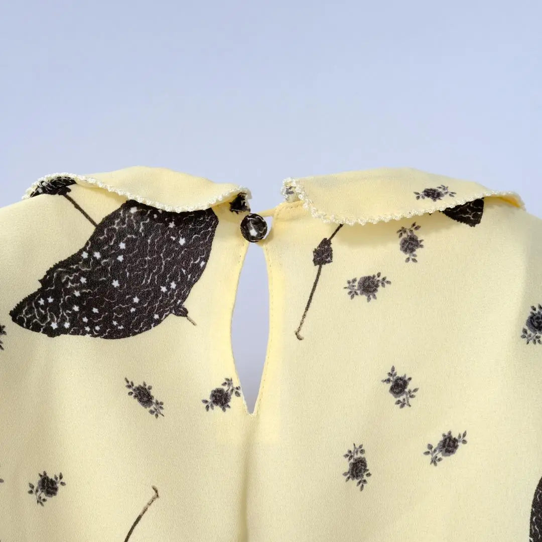 ✨Good condition✨ Kaneko Isao Dress Long Dress Yellow Umbrella Pattern Umbrella