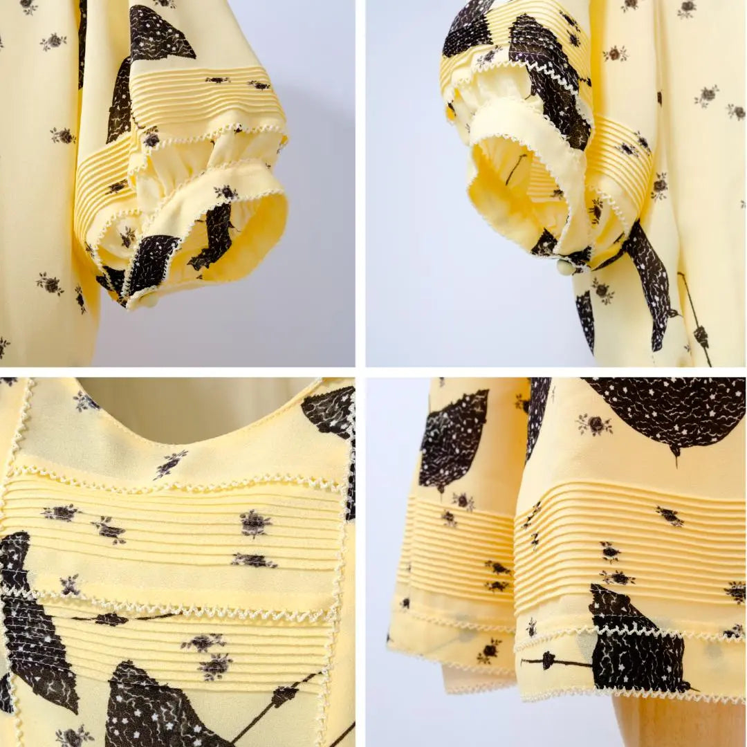 ✨Good condition✨ Kaneko Isao Dress Long Dress Yellow Umbrella Pattern Umbrella